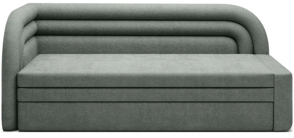 Canapea verde extensibilă/cu spațiu de depozitare cu tapițerie din chenille cu colț pe partea stângă 223 cm Fabillo – ELTAP