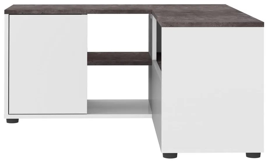 Comodă TV alb-gri cu aspect de beton 90x45 cm Angle – TemaHome