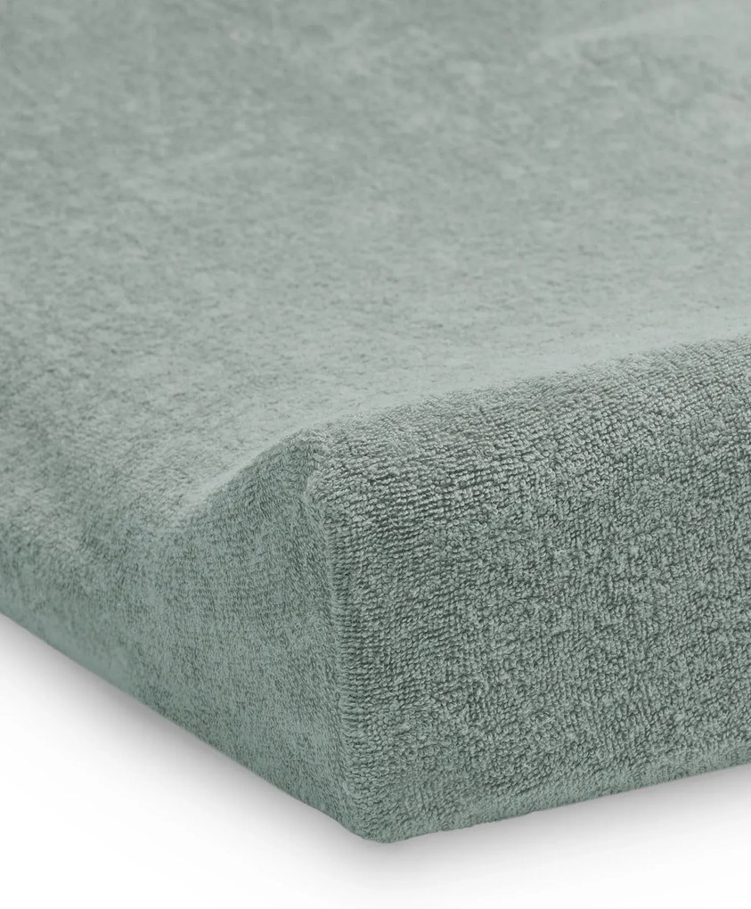 Husa de protectie Hunter Mint pentru salteaua de infasat ,   bumbac buclat, elastic pe contur, 80x50 cm, Bonjourbebe