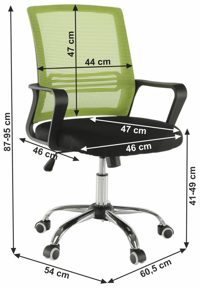 Scaun de birou Aphin (verde + negru). 809593