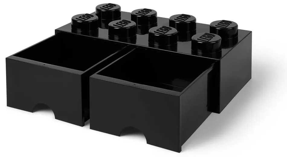 Cutie depozitare cu 2 sertare LEGO®, negru