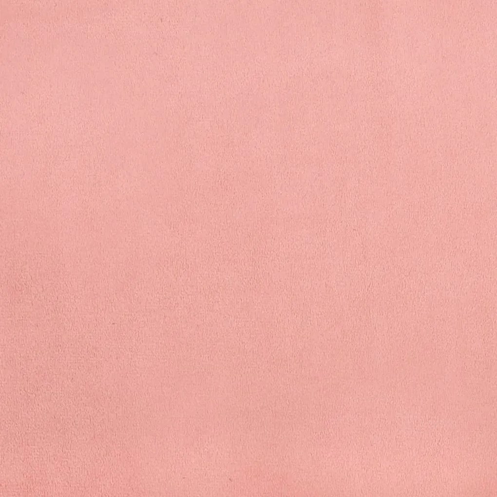 Cadru de pat cu tablie, roz, 120x200 cm, catifea Roz, 120 x 200 cm, Benzi orizontale