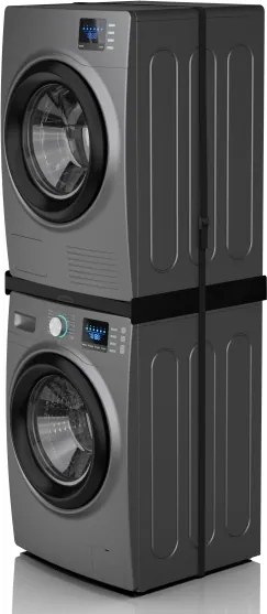 Meliconi 656138 - Suport de stivuire pentru mașină de spălat și uscător, 70 cm, negru