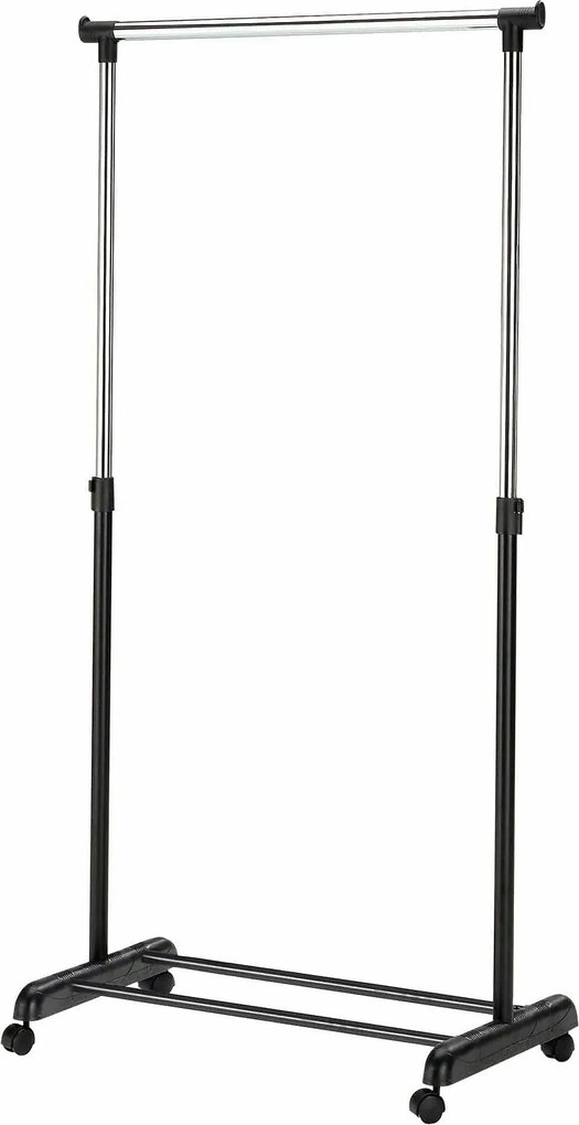 Stander haine WU8, negru/crom, otel/plastic, 88x44x94/170 cm