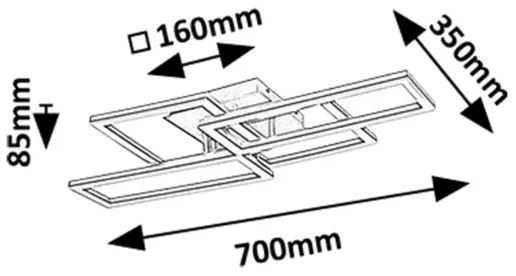 Rabalux 71389 - Plafonieră LED DRUSUS, reglabilă, 40W/230V 3000-6500K + telecomandă