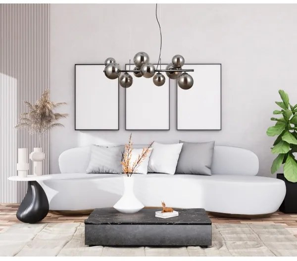 ITALUX PND-406007-10A-BCR - Lustră pe cablu CANELLO 10xG9/5W/230V negru