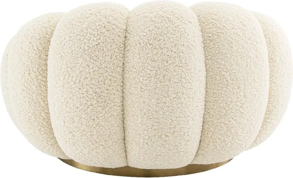 Fotoliu pivotant design elegant Mello, Faux shearling