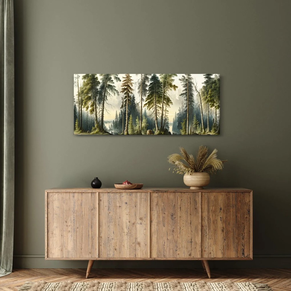 Tablou - Peisaj de epocă de păduri (120x50 cm)