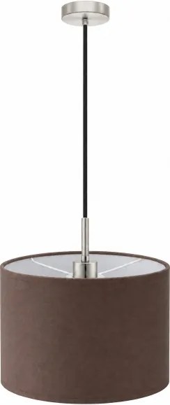 Eglo - LED lampă suspendată pe cablu TUNJA 1xE27/60W/230V diam. 20 cm maro/negru