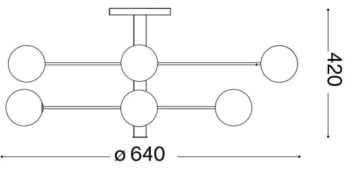 Lustră LED pe tijă Ideal Lux COSMOPOLITAN 8xG9/3W/230V