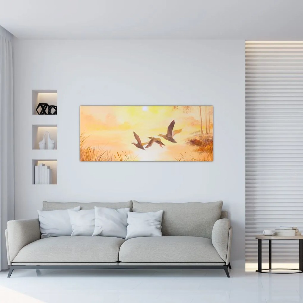 Tablou - Macarale la apus de soare (120x50 cm)