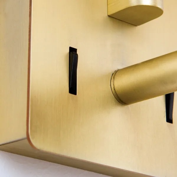 Orion WA 2-1469/1- Lampă LED de perete CARLTON 1xE27/40W/230V + LED/3W alb/auriu