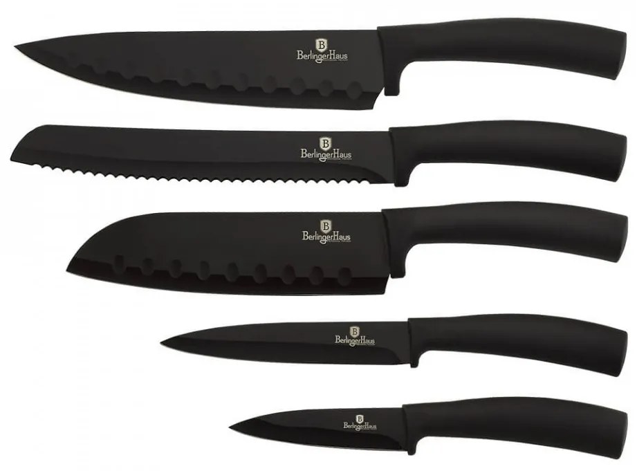 Set cutite otel inoxidabil (6 piese) Burgundy Metallic Line Berlinger Haus BH 2384