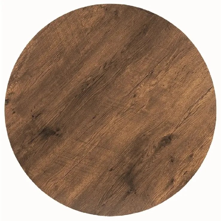 Masa rotunda de dining AMADEO II 90x90 cm, decor nuc