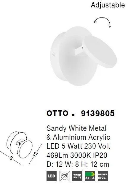 Aplica LED directionabila design modern ambiental Otto NVL-9139805