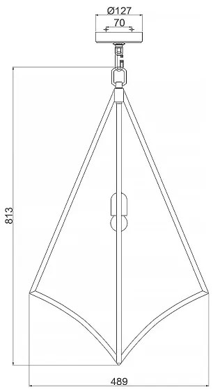 Lustră pe lanț Feiss FE-NICO-P-L-BB NICO 1xE27/60W/230V