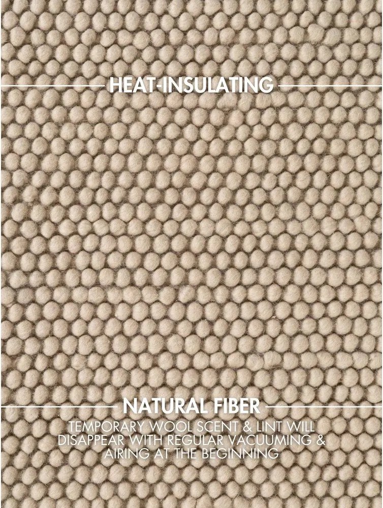 Covor bej țesut manual rotund din lână ø 200 cm Richmond Diana – Ted Baker