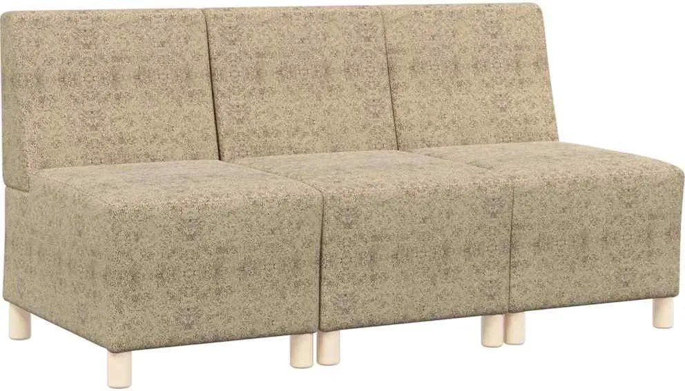 vidaXL Unitate Sofa Modulară Fără Brațe 3 pcs Gri deschis