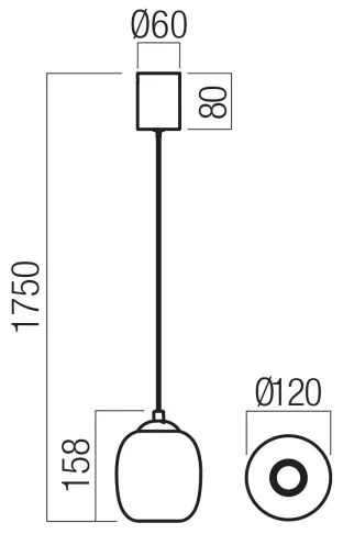 Redo 01-3486 - Lustră KHADI LED suspendată pe cablu, 6W, 230V, CRI90, Ø12 cm, negru/fumuriu