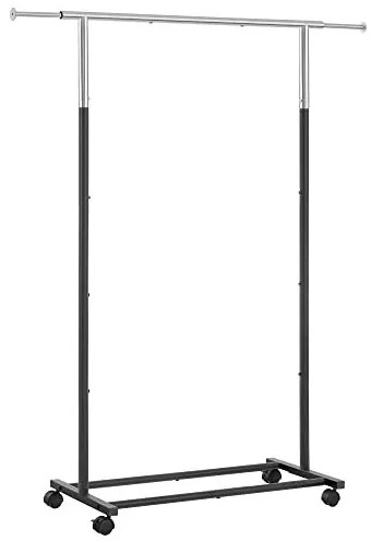 Suport extensibil pentru haine, metal, negru, Songmics