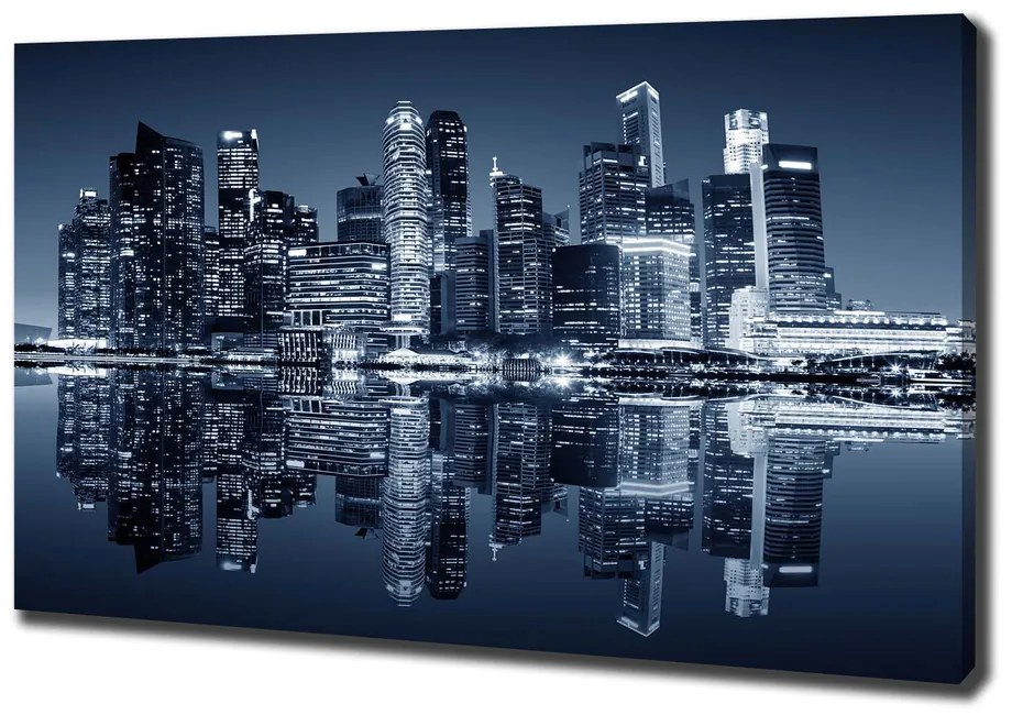 Pictură pe pânză Singapore timp de noapte