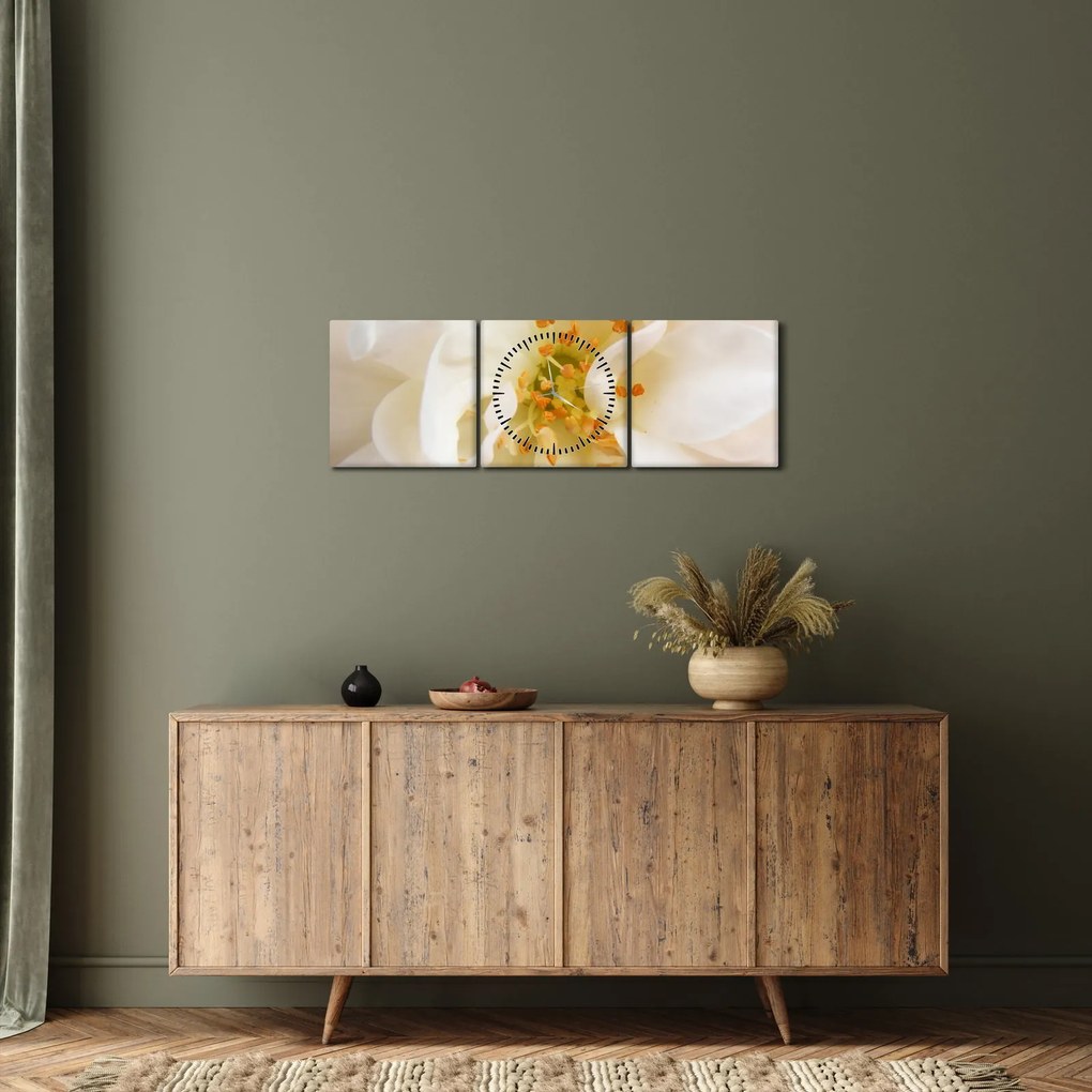 Tablou - Floare (cu ceas) (90x30 cm)