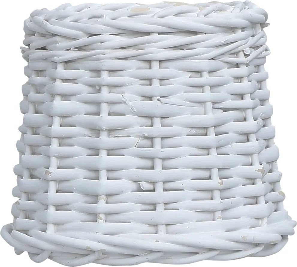 vidaXL Abajur de lampă, alb, 25 x 17 cm, răchită