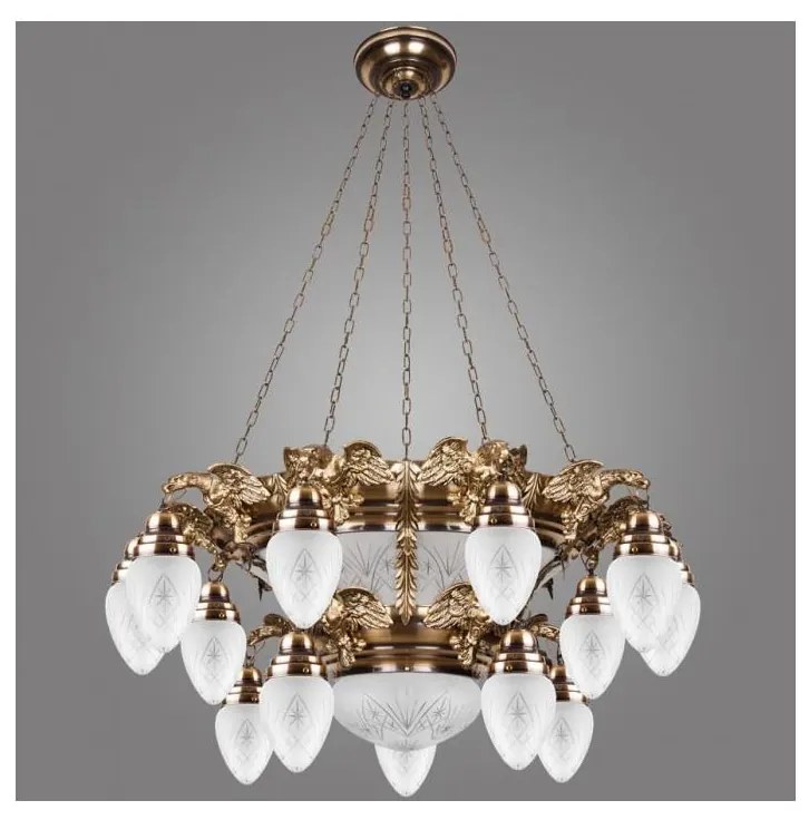 Kemar OW150/P - Candelabru OURO EAGLE 15xE27/60W + 6xE27/100W/230V