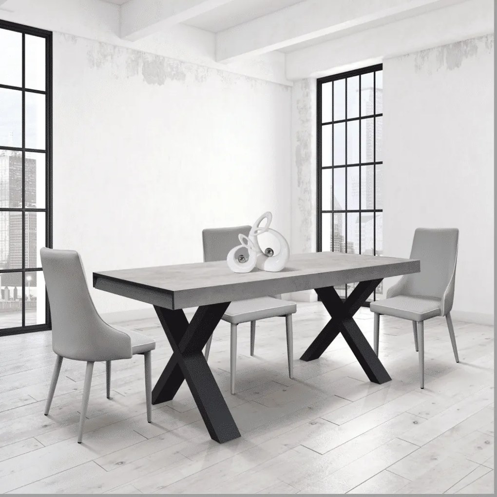 Scaun Molino, piele ecologica, structura metalica - NEGRU