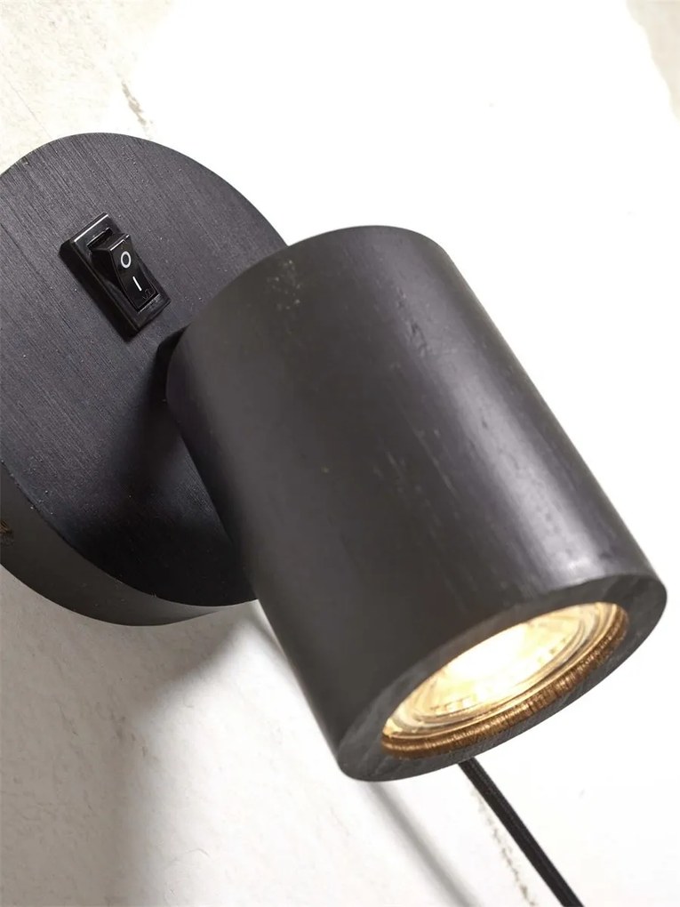 Aplica de perete eco din bambus Java dia.12x2,5cm, black