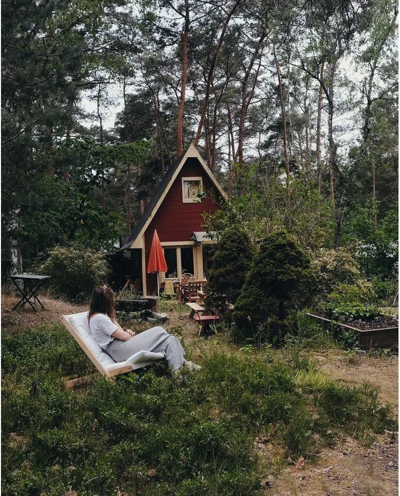 Fotoliu pliabil Karup Design Boogie Raw/Bordeaux