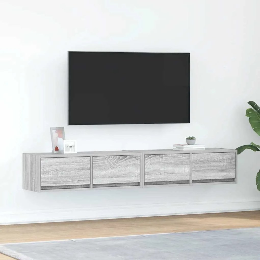 vidaXL Dulapuri TV 2 buc Gri Sonoma 80x31x25,5 cm Lemn prelucrat
