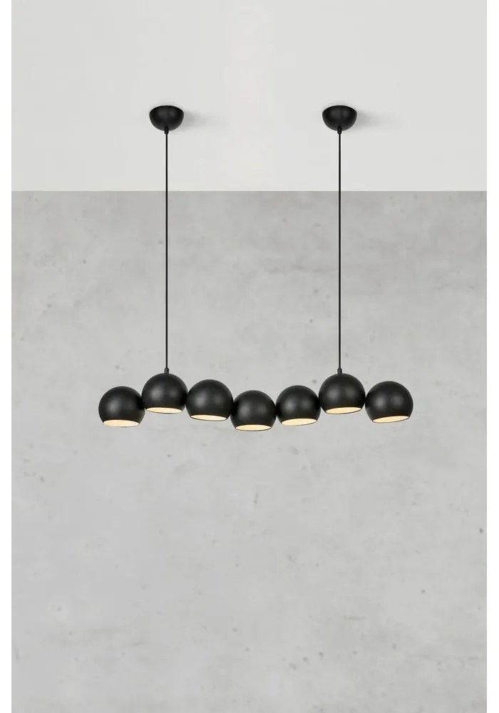 Lustră neagră cu abajur din metal Cupolo – Markslöjd