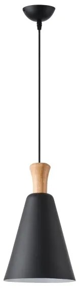 Lustră pe cablu 1xE27/15W/230V negru pr. 20 cm