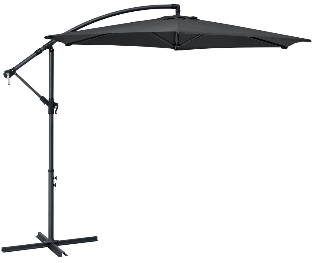 Juskys Umbrelă de soare Brazilia 3,5 m - gri închis