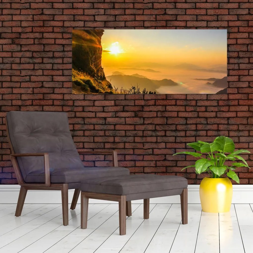 Tablou - Ceața de dimineață în vale (120x50 cm)