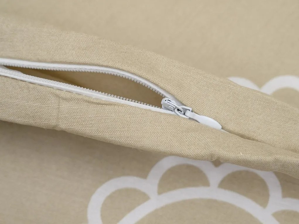 Husa de perna din bumbac DEAMON POLY 45x45 cm, bej