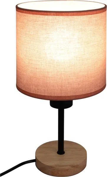 Brilagi - Lampă de masă BOBO WOOD 1xE27/25W/230V stejar/negru/roz