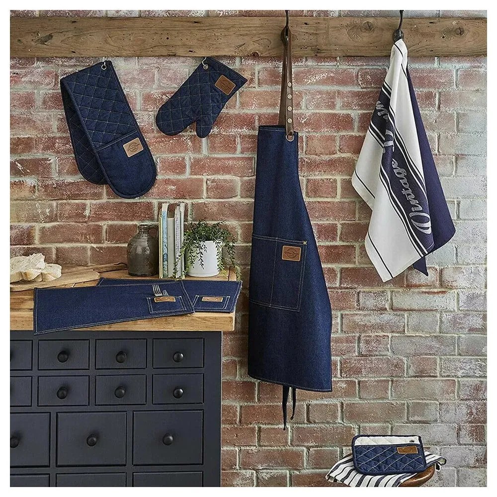 Set 3 prosoape pentru bucătărie Cooksmart Oxford Denim