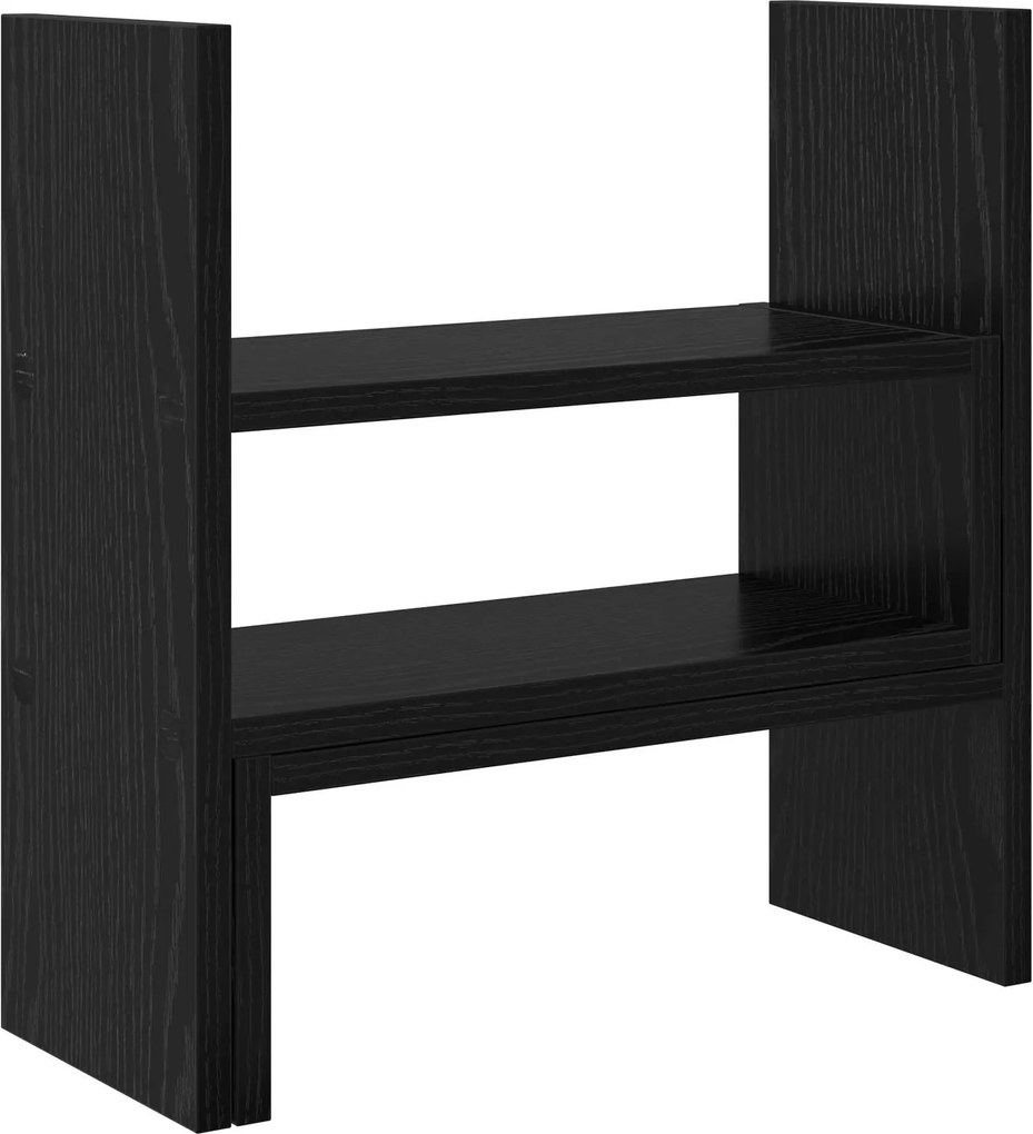 vidaXL Suport pentru Birou Monitor Stejar Negru 40 x 17 x 41 cm