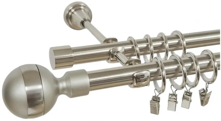 Galerie dubla JAMES /19 – inox (Alege marime: 280 cm)