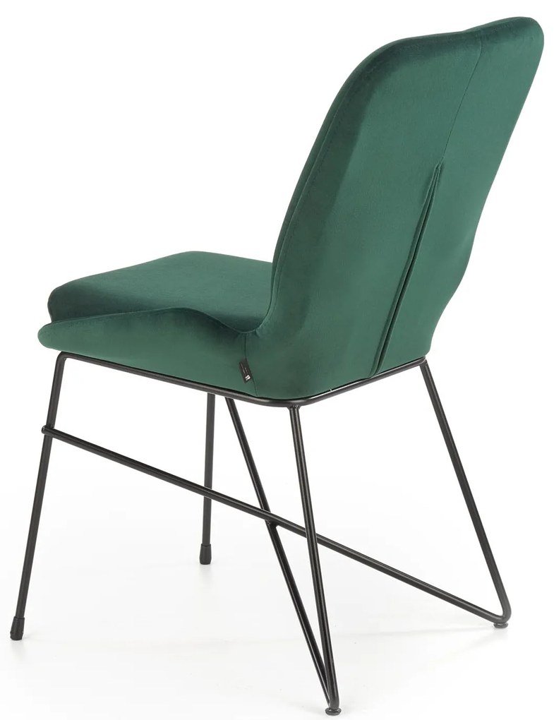 Scaun de masa catifea Verde Inchis, LASE 454