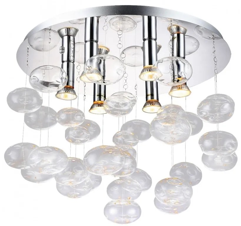 Lustra moderna aplicata design deosebit 49cm Luvia clar
