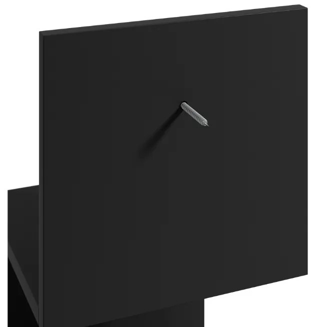 Polita de perete SUNEDO 25x125 cm, neagra