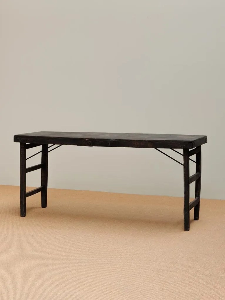 Consola pliabila, din lemn de tec, aspect rustic, Agatha
