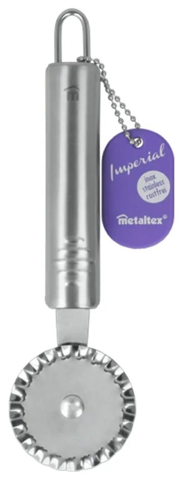 Tăietor aluat din oțel inoxidabil Metaltex Pastry, lungime 19 cm