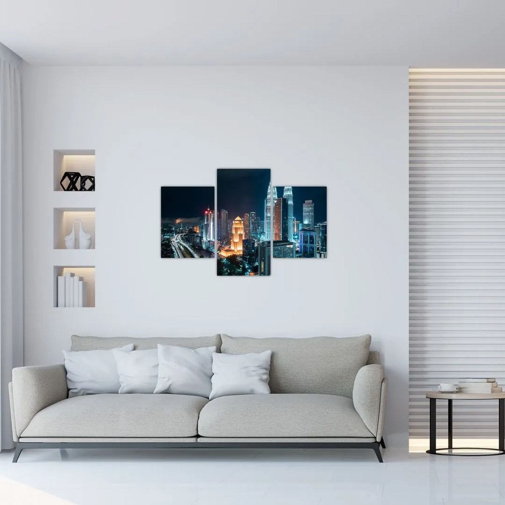 Tablou - Noaptea în Kuala Lumpur (90x60 cm)