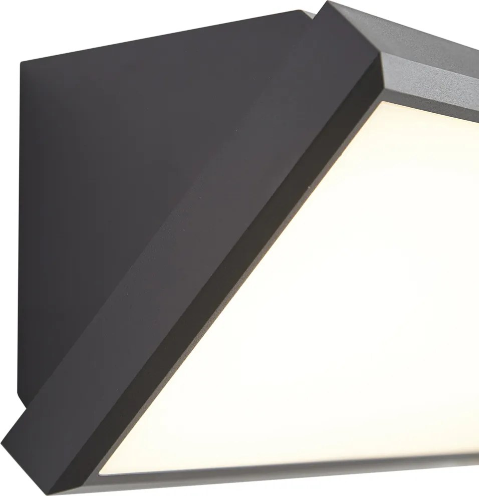 Lampă de perete modernă de exterior gri închis, inclusiv LED IP65 - Marek