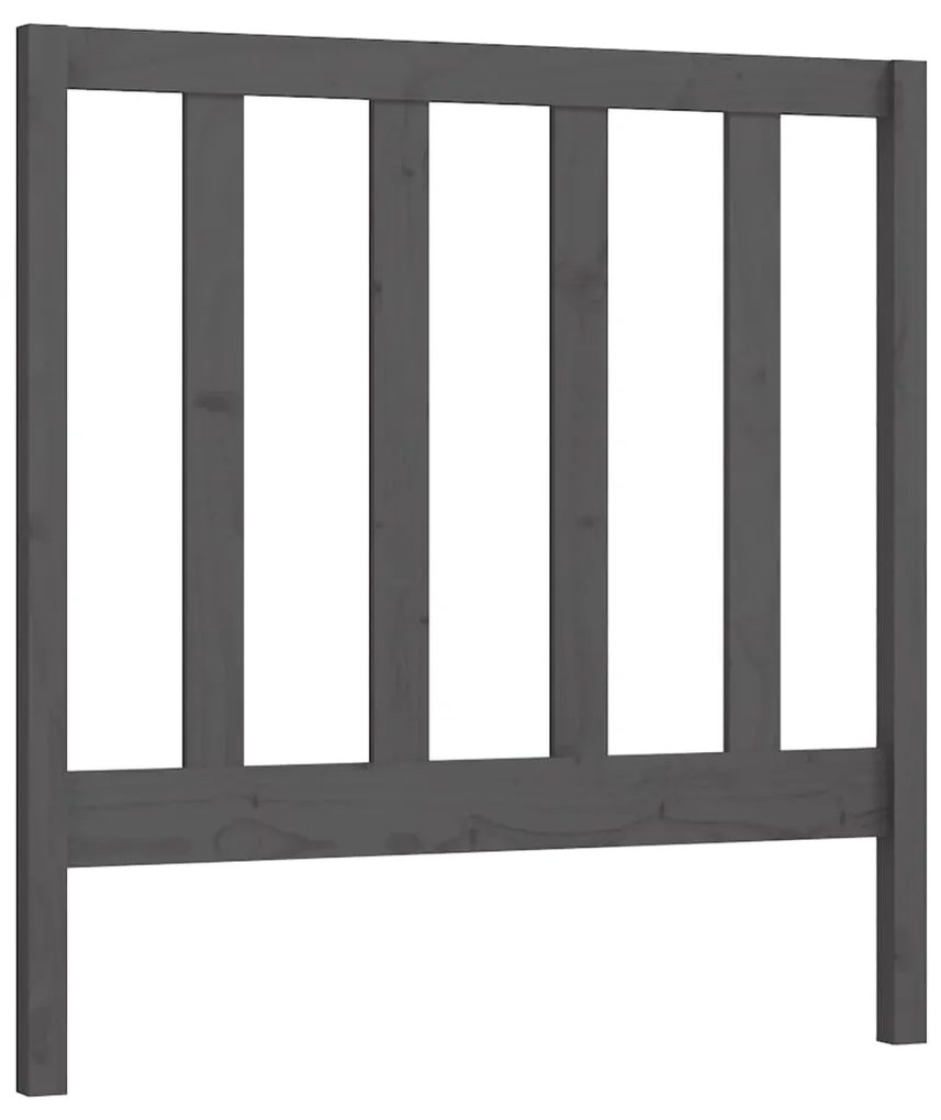 vidaXL Tăblie de pat, gri, 81x4x100 cm, lemn masiv de pin