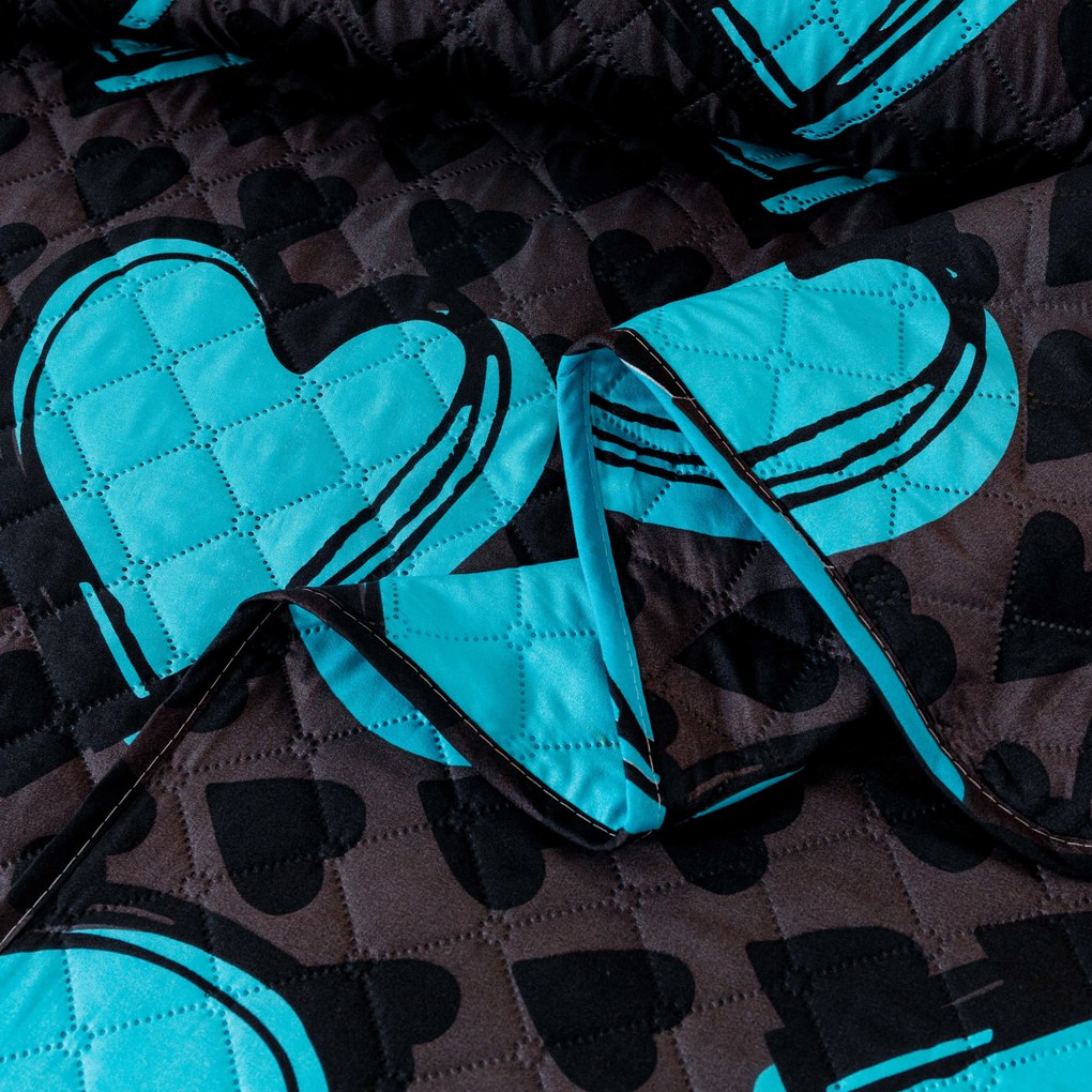 Cuvertura de pat KASUGA, turcoaz Dimensiune: 170 x 210 cm